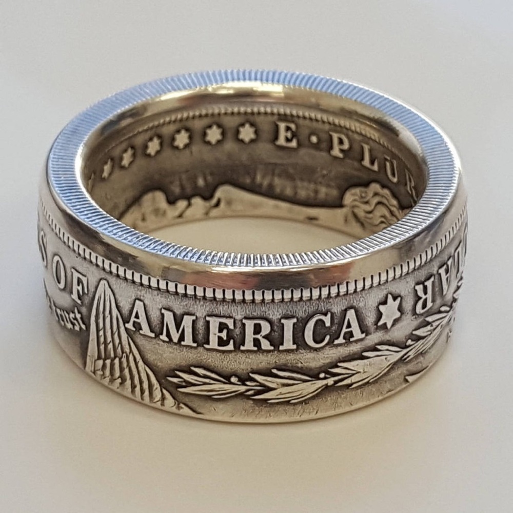 New Vintage 925 Silver Hip Hop Men Women American Ring - Picture 5 of 6